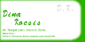 dina kocsis business card